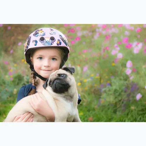 Kask rowerowy dziecięcy Hornit Pug pink/brown