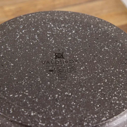 Garnek aluminiowy z pokrywką VALDINOX ROCK SZARY 1,8 l