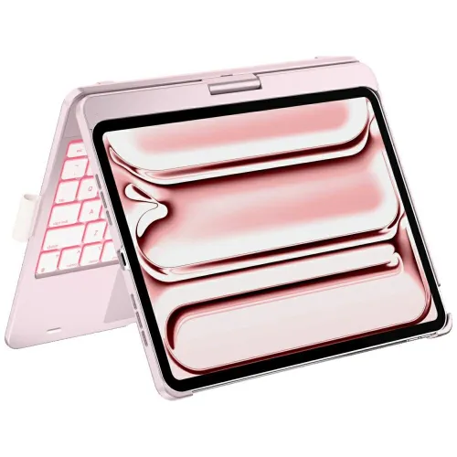 Etui na iPad Pro 11 cali TYPECASE Flexbook Touch Jasnoróżowy Klawiatura