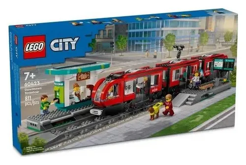 LEGO City 60423 городской трамвай со станцией