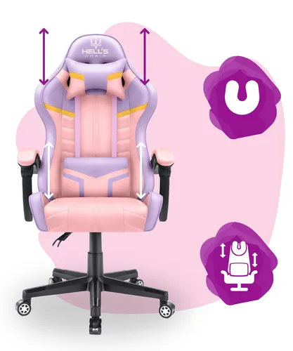 Fotel HELL'S CHAIR HC- 1004 Kids Colorful Różowo-fioletowy
