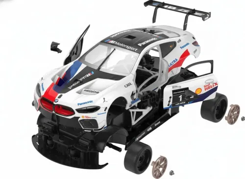 Zdalnie sterowany samochód COIL auto RC pilot BMW M8 GTE do samodzielnego montażu 1:18