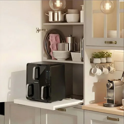 Air Fryer Frytkownica beztłuszczowa BERDSEN BD-664 12l z podwójnym koszem i okienkiem do obserwacji postępów gotowania