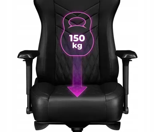 Fotel Yumisu 2053 Magnetic Biurowy do 150kg Skóra ECO Czarny