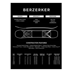 Deska snowboardowa Ride Berzerker Wide - Długość (cm) - 160