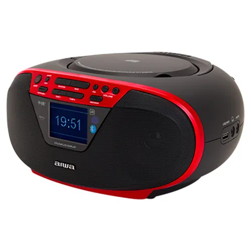 Radioodtwarzacz Aiwa Boombox BBTU-500DAB/RD Bluetooth DAB+ Czerwony