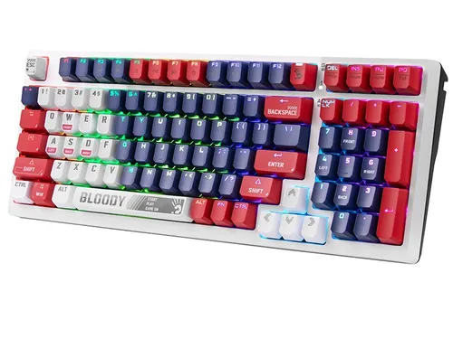 Klawiatura gamingowa A4Tech Bloody S98 Sports BLMS Red Plus przewodowa mechaniczna podświetlana wielokolorowa