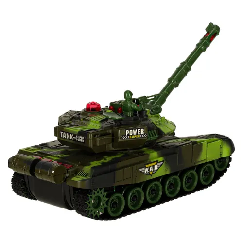 Czołg Zdalnie Sterowany na Pilota RC 2.4 Ghz Dźwięki LED Obrotowa Wieżyczka