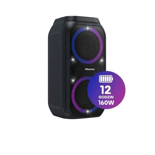 Power Audio Hisense Party Rocket 160 160W Bluetooth Karaoke Czarny