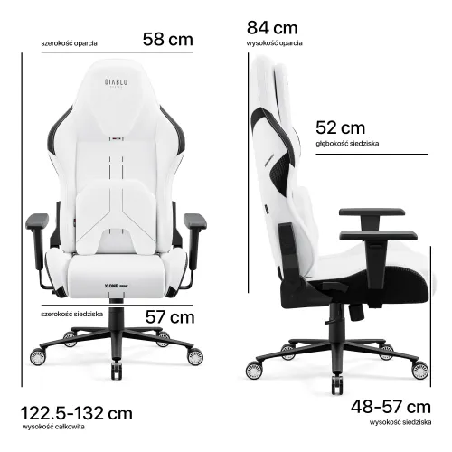 Fotel DIABLO CHAIRS X-One 2.0 Prime Biało-czarny