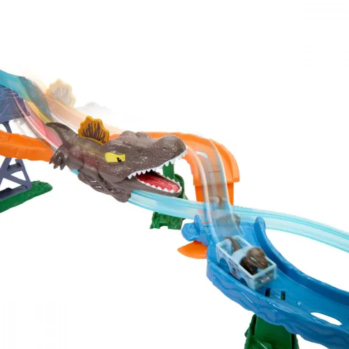 Hot Wheels Tor samochodowy Racer Verse Jurassic World Morski dinopościg