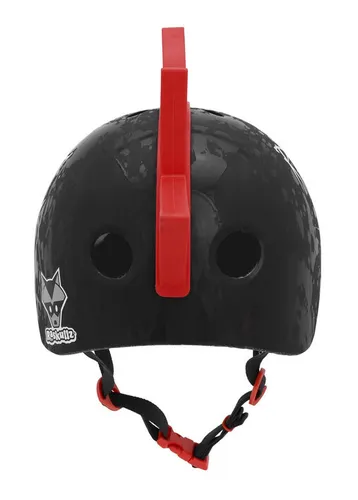 Kask rowerowy RASKULLZ Pop Splat Czarno-czerwony dla Dzieci (rozmiar S)