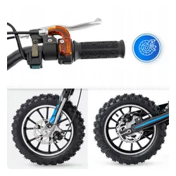Cross spalinowy dla dzieci 49CC motocykl na akumulator e-start LED 35km/h