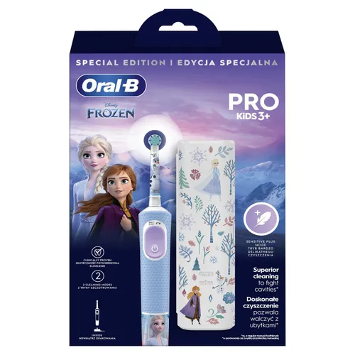 Электрическая зубная щетка Oral - B Pro Kids 3 + Frozen чехол небесно-голубой