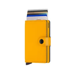 RFID Gizli Miniwallet Yard Toz Cep Cüzdanı-ochre