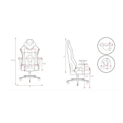 Fotel Diablo Chairs X-Player 2.0 King Size - gamingowy - dark sunflower - skóra ECO - tkanina - do 160kg