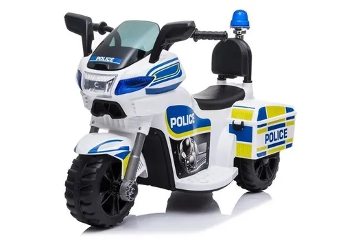 Motorek Na Akumulator Tr1912 Dla Dziecka 1-3 Lat Policja Dźwięki LED Kuferki