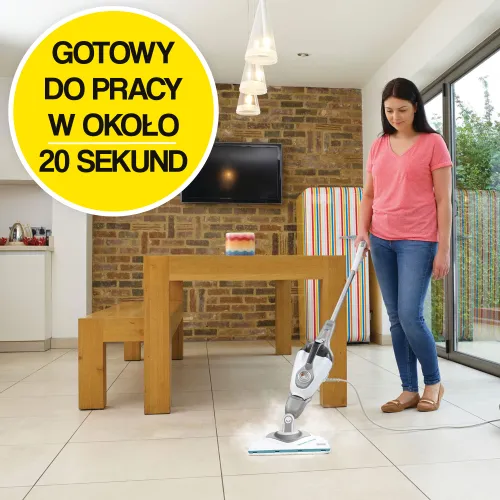 Mop parowy BLACK&DECKER BHSM1615DSG-QS Biało-szary