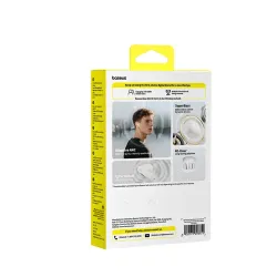 Słuchawki bezprzewodowe Baseus Bass BS1 NC Douszne Bluetooth 6.0 Biały