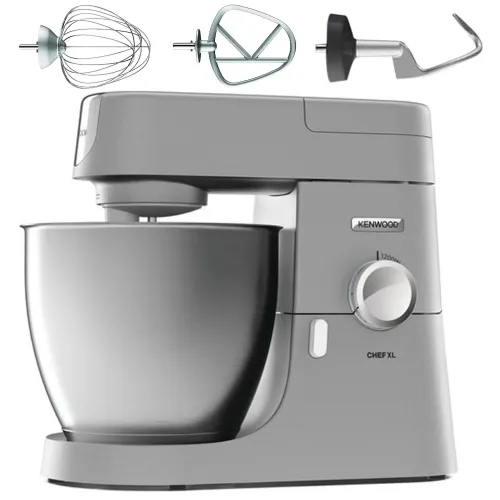 Robot kuchenny planetarny KENWOOD KVL4100S Chef XL 1200W + Malakser KENWOOD KAH65.000PL z krajarką w kostkę
