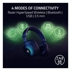 Słuchawki bezprzewodowe z mikrofonem Razer Kraken V4 Pro Nauszne Czarny