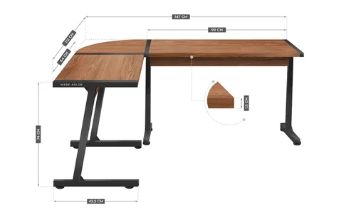 Biurko gamingowe MARK ADLER Leader 5.5 WN