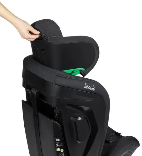 Fotelik samochodowy LIONELO Harper i-Size 76-150 cm (9-36 kg) Czarno-szary