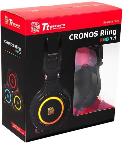 Наушники геймерские / игровые Tt eSPORTS Cronos Riing черные (HT-CRA-DIECBK-20)