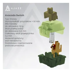 Klawiatura mechaniczna Ajazz AK820 MAX Plus Avocado Switch Pomarańczowy