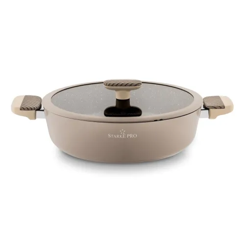 Patelnia na indukcję non stick STARKE PRO Light Coffee 28 cm