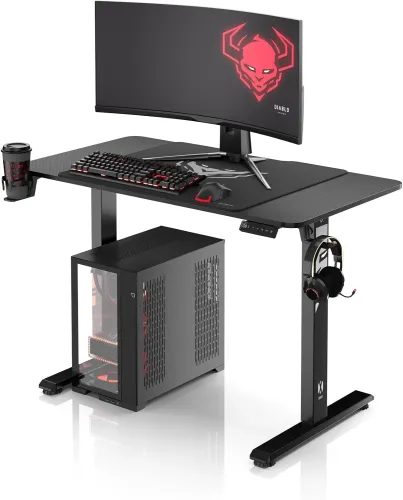 Biurko Diablo Chairs X-Tensio 1100 110cm Regulacja wysokości Czarny