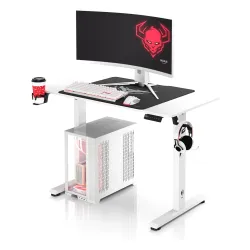 Biurko Diablo Chairs X-Tensio 1100 110cm Regulacja wysokości Biały