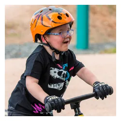 Kask rowerowy dziecięcy Hornit Spider orange/black