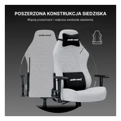 Fotel Anda Seat Luna L Pink Fabric Gamingowy do 100kg Tkanina Różowy