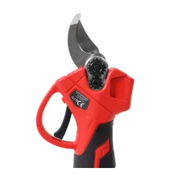 Ogrodowy sekator akumulatorowy elektryczny do gałęzi 2 akumulatory czerwony