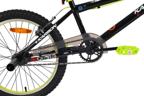 Rower dziecięcy KARBON Stickerboomb BMX 20 Czarno-limonkowy