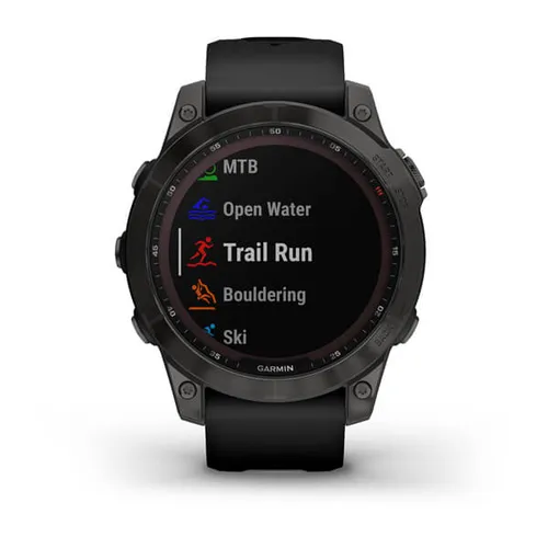 Смарт-часы Garmin FENIX 7 Sapphire Solar титановый черный DLC с черным ремешком (010-02540-35)