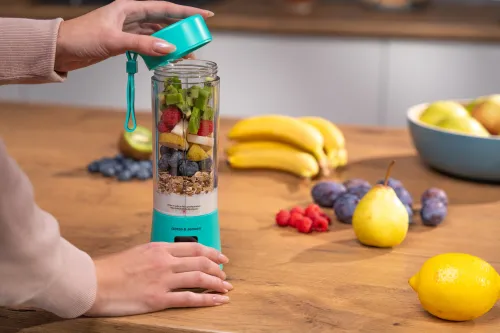 Blender personalny GÖTZE & JENSEN PB940M Miętowy Bezprzewodowy + pokrowiec