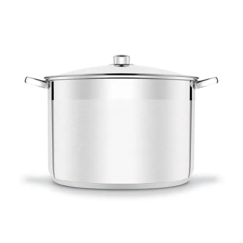 Garnek prosty ze stali nierdzewnej z pokrywką Tadar 29 litrów