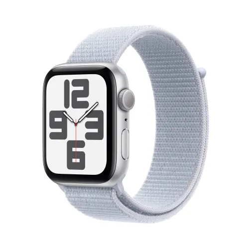 Apple Watch SE 2gen GPS koperta 40mm z aluminium Srebrny opaska sportowa Błękitny obłok