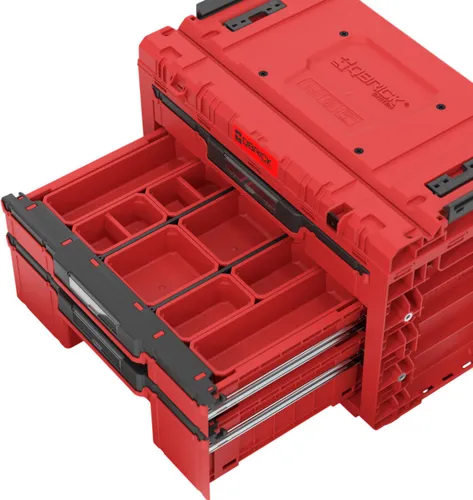 Skrzynka narzędziowa QBRICK System Prime Drawer 3 Toolbox Expert Red Ultra HD