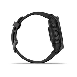 Смарт-часы Garmin FENIX 7S Solar серый с черным силиконовым ремешком (010-02539-13)