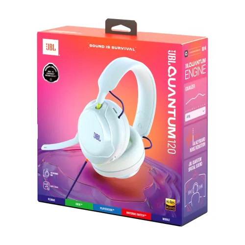 Słuchawki przewodowe z mikrofonem JBL Quantum 120 Nauszne Lodowy