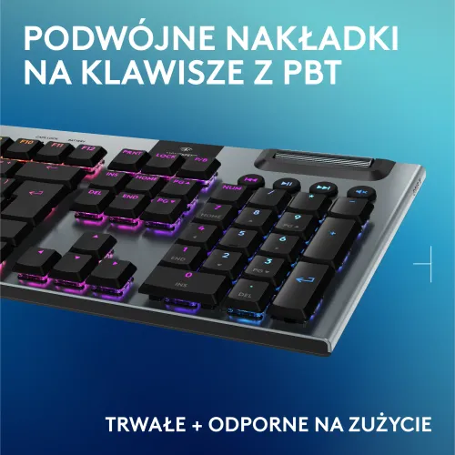 Klawiatura mechaniczna Logitech G915 X Lightspeed Tactile US INTL Czarny