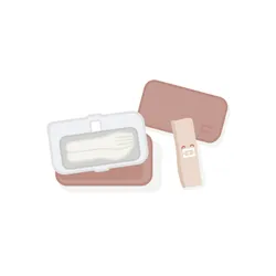 Lunchbox dziecięcy + sztućce Monbento MB Foodie - cinnamon / fox