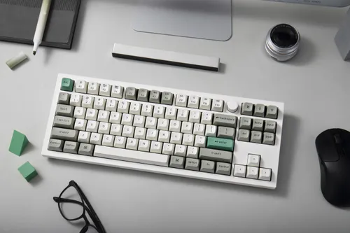 Klawiatura KEYCHRON Q3 Max Wireless Switch Gateron Jupiter Banana Biało-szaro-zielony