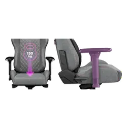 Fotel YUMISU 2050 Magnetic Jasnoszaro-czerwony