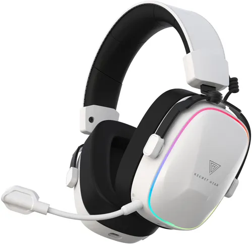 Słuchawki SECRET GEAR SX2 Bezprzewodowe, Nauszne, Dźwięk przestrzenny Biało-czarny