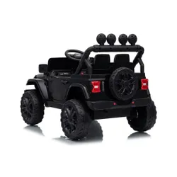 Auto Na Akumulator Jeep Rubicon 2X200W 24V Eva Skóra LED Pilot Radio MP3