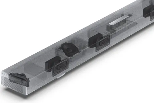 Soundbar SHARP HT-SBW55121 Srebrny 5.1.2-kanałowy, Bezprzewodowy Subwoofer, HDMI eARC, Dolby Atmos, 4K, BT